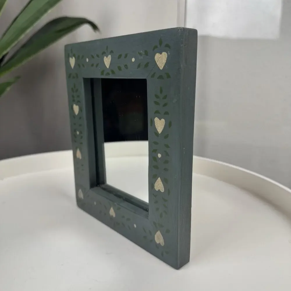Vintage Rustic Cottagecore Farmhouse Eclectic Grandma‎ Wooden Mirror Frame 7